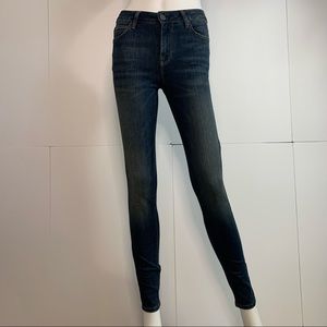 DSTLD Womens Jeans 26 Dark Blue High Rise Skinny Stretch